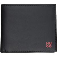 Hugo Black Stacked-Logo Wallet 261084M164011