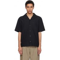 Hugo Black Oversized-Fit Structured Cotton Shirt 261084M192038