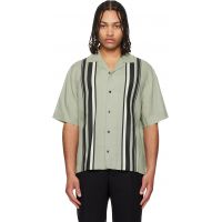 Hugo Green Striped Shirt 261084M192049