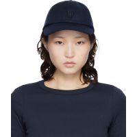 ANINE BING Navy Wool Jeremy Baseball Cap 261092F016004
