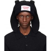 Charles Jeffrey LOVERBOY Black Chunky Rabbit Beanie 261101M138044