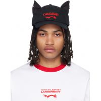Charles Jeffrey LOVERBOY Black Pierced Ears Cap 261101M139007