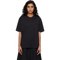 The Frankie Shop Black Harper Soft Organic T-shirt 261115F110002