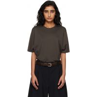 The Frankie Shop Brown Harper Soft Organic T-shirt 261115F110005