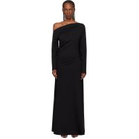 ROEhe Black Twisted Jersey Maxi Dress 261144F055011