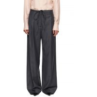 ROEhe Gray Relaxed Soft Wool Trousers 261144F086001