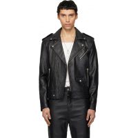 Deadwood Black River Leather Biker Jacket 261158M181012