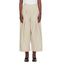 YMC Beige Deadbeat Trousers 261161F087006