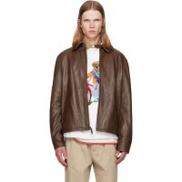 Polo Ralph Lauren Brown The Bayville Leather Jacket 261213M181003