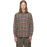 Polo Ralph Lauren Green & Brown Bleeding Madras Sport Shirt 261213M192091