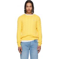 Polo Ralph Lauren Yellow Cable-Knit Cotton Sweater 261213M201039