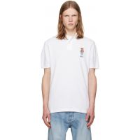 Polo Ralph Lauren White Classic Fit Bear Mesh 261213M212046