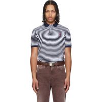 Polo Ralph Lauren Navy & White Classic Fit Striped Mesh 261213M212062