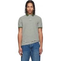 Polo Ralph Lauren Khaki & White Classic Fit Striped Mesh 261213M212063