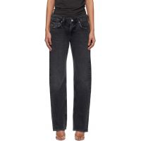 AGOLDE Black Low Rise Slim Jeans 261214F069048