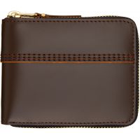 COMME des GARCONS WALLETS Brown Triple Stitch Wallet 261230F040009