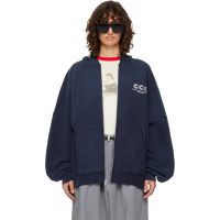 WILLY CHAVARRIA Navy CCC Hooligan Zip Through Hoodie 261232F097005