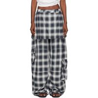 Collina Strada Gray Lightweight Flannel Lawn Skirt Cargo Pants 261236F087010