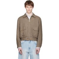 COOR Taupe Double Pocket Station Blouson Jacket 261254M180008