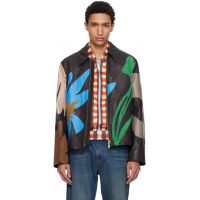 Paul Smith Multicolor Floral Soft Lamb Leather Jacket 261260M181005