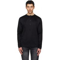Paul Smith Black LS Grandad Collar Henley 261260M211000