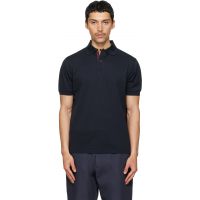 Paul Smith Navy Cotton Artist Stripe Placket Polo 261260M212004