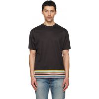 Paul Smith Brown Boarder Signature Stripe T-shirt 261260M213005