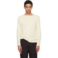 Paul Smith Beige Cotton-Linen Boat Neck Long-Sleeve T-shirt 261260M213020