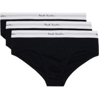 Paul Smith Three-Pack Black Cotton-Stretch Briefs 261260M217000