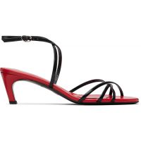 Proenza Schouler Black & Red Uma Ankle Strap Heeled Sandals 261288F125001
