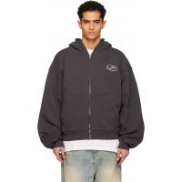 We11done Gray Se11done Zip-Up Hoodie 261327M202011