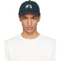 Merz b. Schwanen Navy MbS Logo Cotton Twill Cap 261328M139000