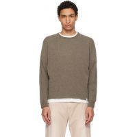 Merz b. Schwanen Taupe Lightweight Merino Wool-Cashmere-Silk Sweater 261328M201000