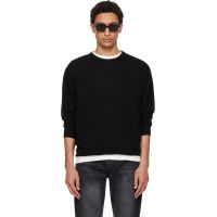 Merz b. Schwanen Black Lightweight Merino Wool-Cashmere-Silk Sweater 261328M201002