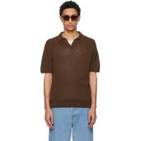 Merz b. Schwanen Brown Cotton Short Sleeve Polo 261328M212001