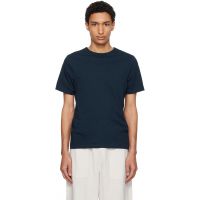 Merz b. Schwanen Navy 1950s Loopwheeled Classic Fit Lightweight T-shirt 261328M213001