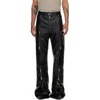 LUU DAN Black Zipped Riot 5-Pocket Faux-Leather Pants 261331M189002