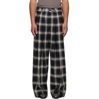 LUU DAN Gray Triple Pleat Trousers 261331M191001