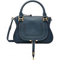 Chloe Navy Grained Leather Marcie Bag 261338F048012