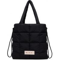 Marni Black Quilted Logo Tote 261379F049000