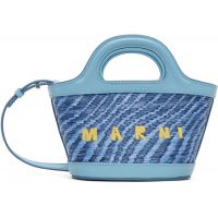 Marni Blue Wavy Tropicalia Micro Tote 261379F049017