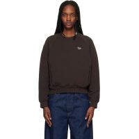 Maison Kitsune Brown Baby Fox Open Pocket Sweatshirt 261389F098007