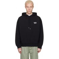 Black Maison Kitsune Handwriting Oversize Hoodie 261389M202003