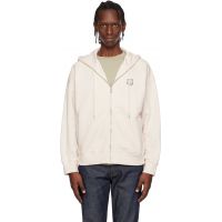 Maison Kitsune Pink Fox Head Zipped Oversize Hoodie 261389M202014