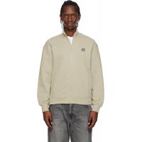Maison Kitsune Beige Fox Head Zipped Comfort Sweatshirt 261389M202018