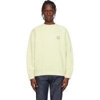 Maison Kitsune Green Fox Head Oversize Sweatshirt 261389M204017