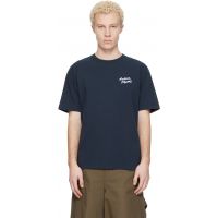 Navy Maison Kitsune Handwriting Comfort T-shirt 261389M213008