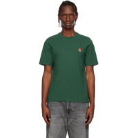 Maison Kitsune Green Fox Head Regular T-shirt 261389M213048