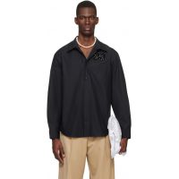 Simone Rocha Black Embellished Classic Shirt 261405M192008