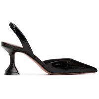 Amina Muaddi Black Holli Sling 70 Heels 261415F122017